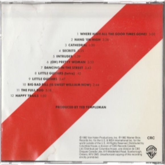 VAN HALEN - DIVER DOWN - 1982 AUDIO CD - Picture 3 of 5